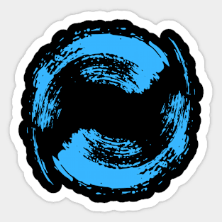 Circular Wave Artwork Design Sticker